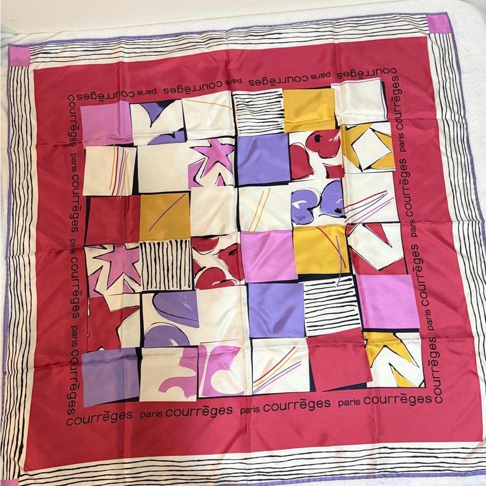 Courrèges #2 Multicolor Silk Scarf